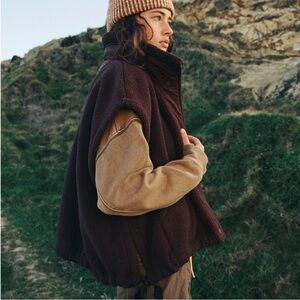 Free People Scout it Out Vest In Dark Espresso